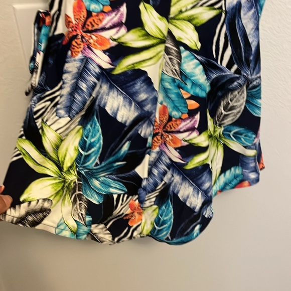 Maxine of Hollywood One Piece Swimsuit Womens 14 Tropical Multicolor - Picture 5 of 5